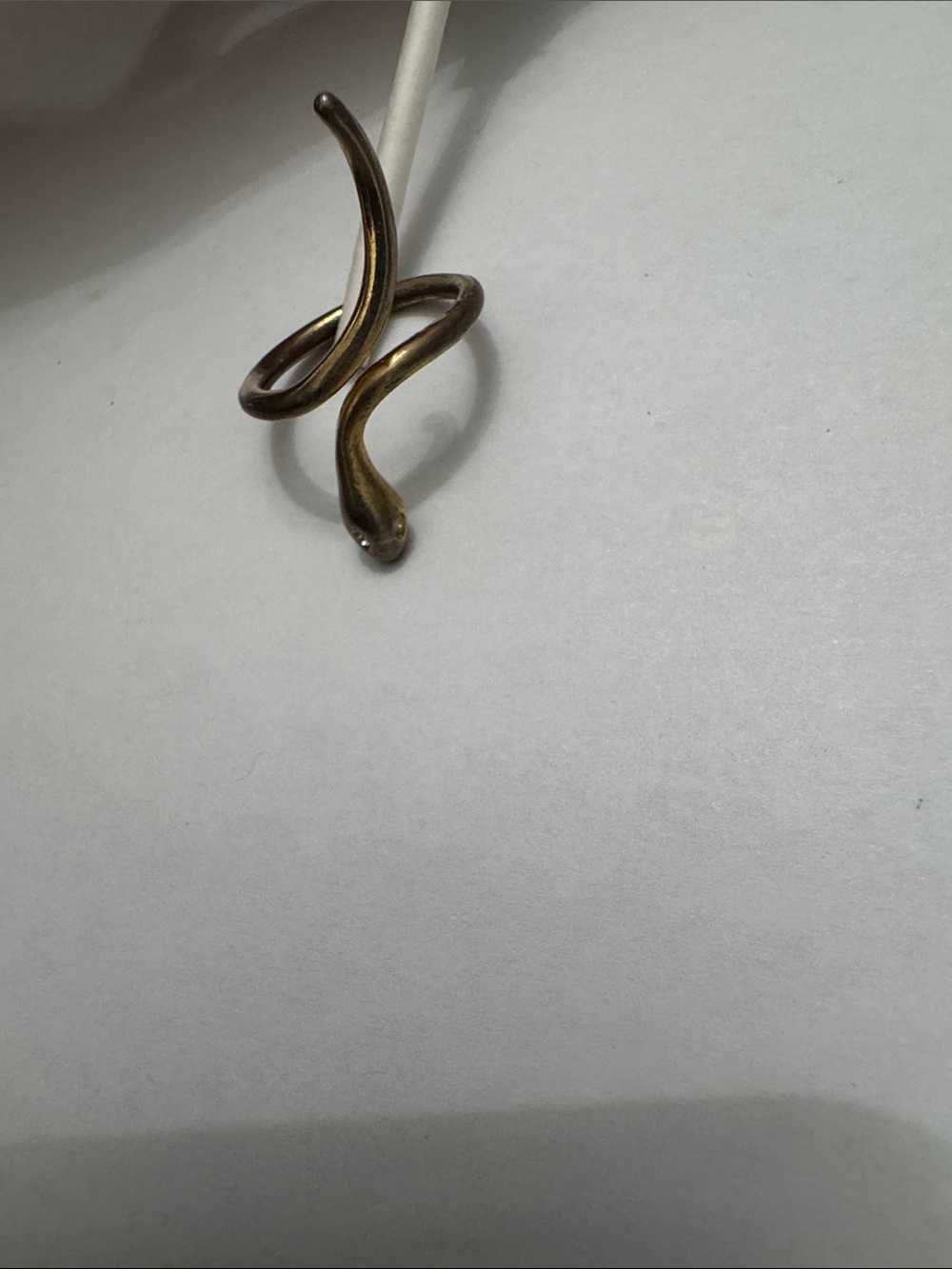 Gold Tone Snake Wrap Ring - Picture 3 of 7